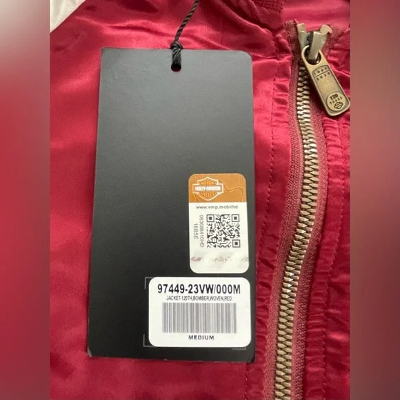 120th Anniversary Harley-Davidson 1903-2023 Women’s Red and White Jacket- NWT - Picture 3 of 16